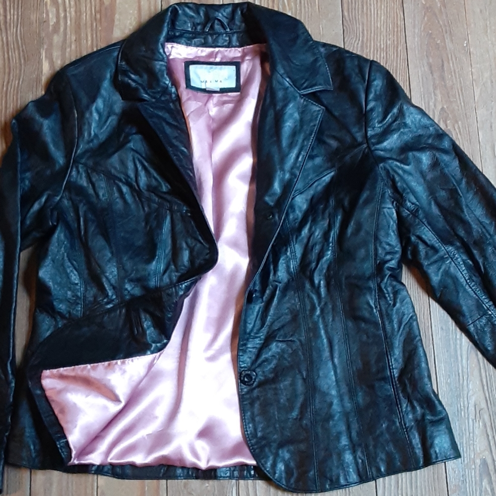 Wilson's 100% Leather Jacket w/Pink Lining